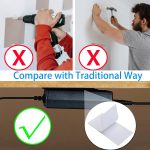 Sticky Back Hook Loop Fastener | 1 x 3 Inch 24 Sets | Aniced Double Sided Sticky Strips with Adhesive Backed for Remote Control - Black - Image 3